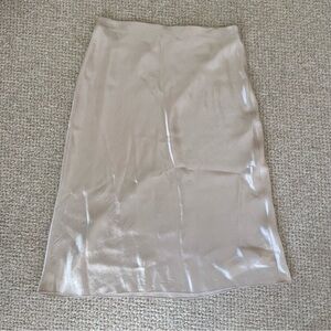 Like NEW, Vince Cream Satin Slip Skirt, sz L